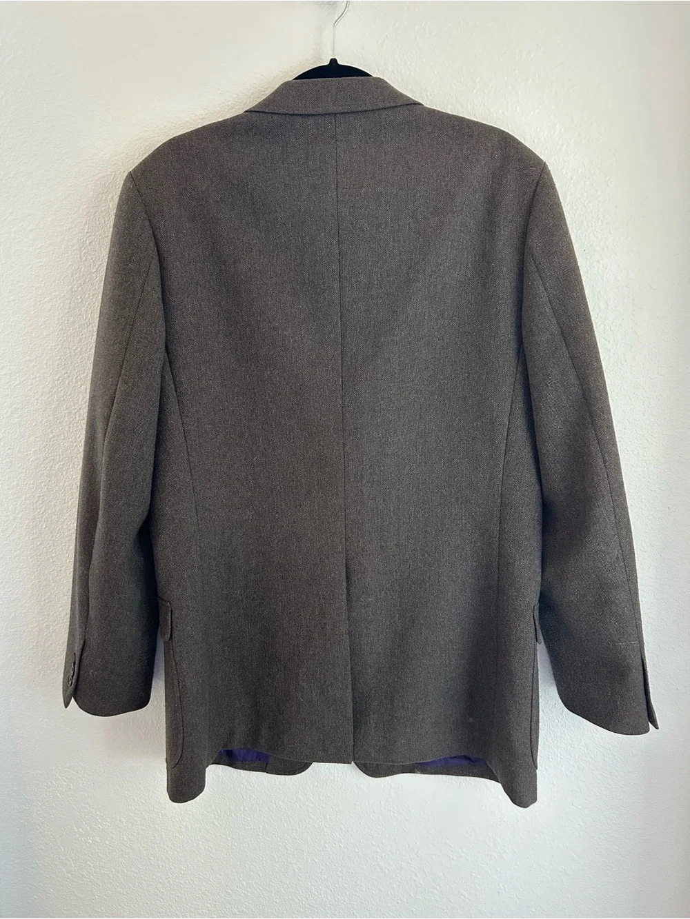 Patagonia Brown Men's Vintage 1980s Herringbone Tweed Travel Sport Coat